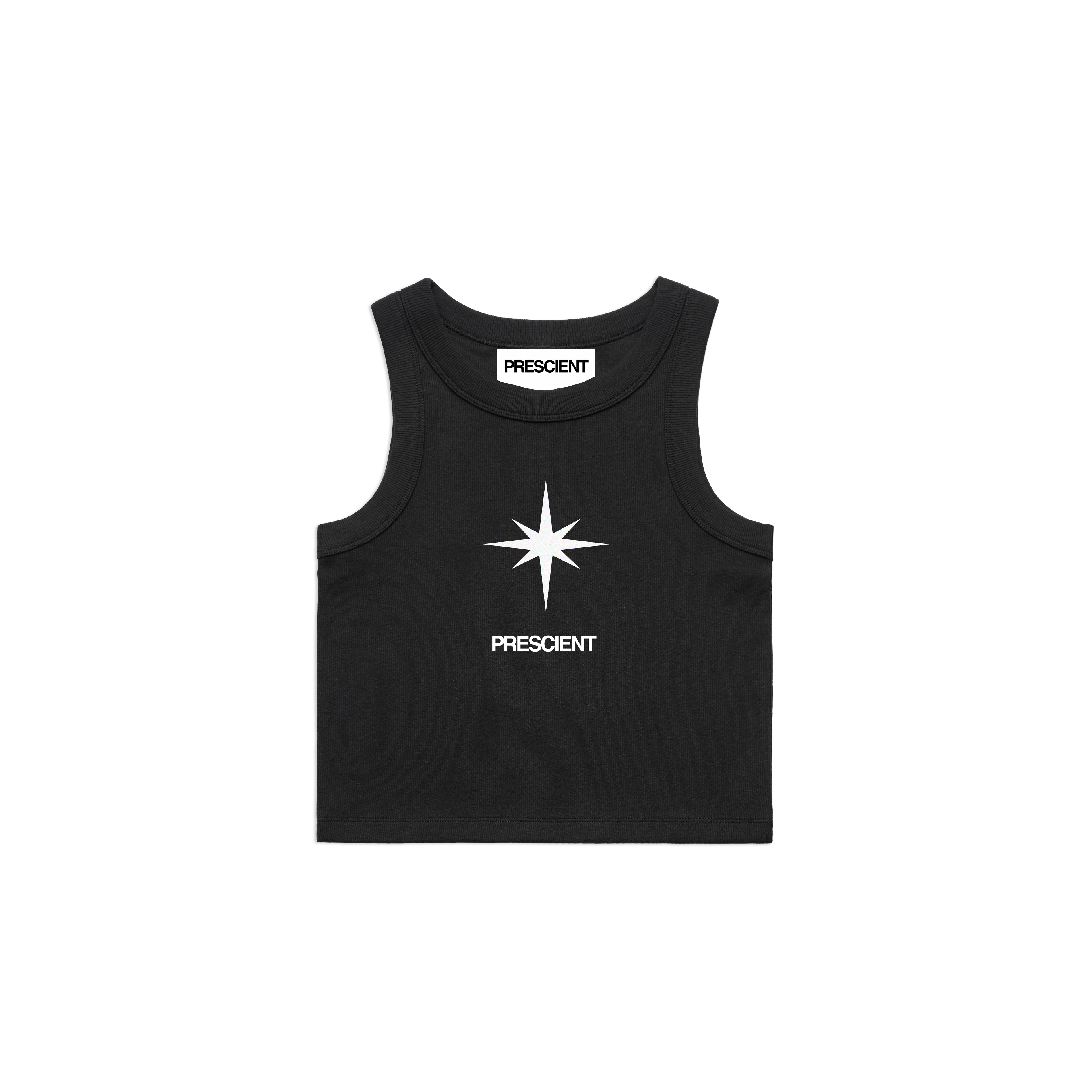 PRESCIENT SS26 BLACK HOME STAR LOGO STAR TANK